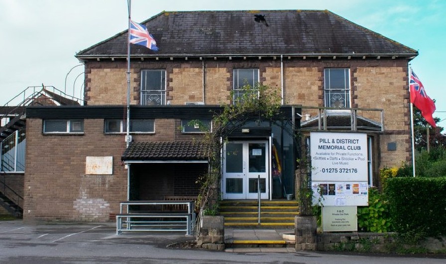 Pill Memorial Club taken from the car park 